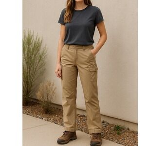 Cabela's‎ Women's 10/32 Khaki Utility Cargo Pants Hiking Travel Outdoor Tencel